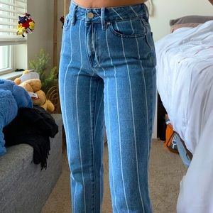 PacSun Stripped Mom Jeans